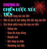 Chương 9 Chiến Lược Xúc Tiến