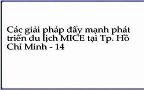 Giải Pháp Phát Triển Du Lịch Mice