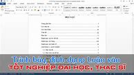 Hướng Dẫn Trình Bày Luận Văn Thạc Sĩ Ctu